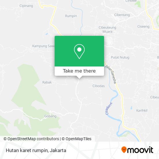 Hutan karet rumpin map