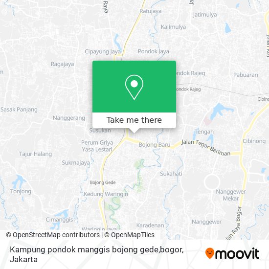 Kampung pondok manggis bojong gede,bogor map