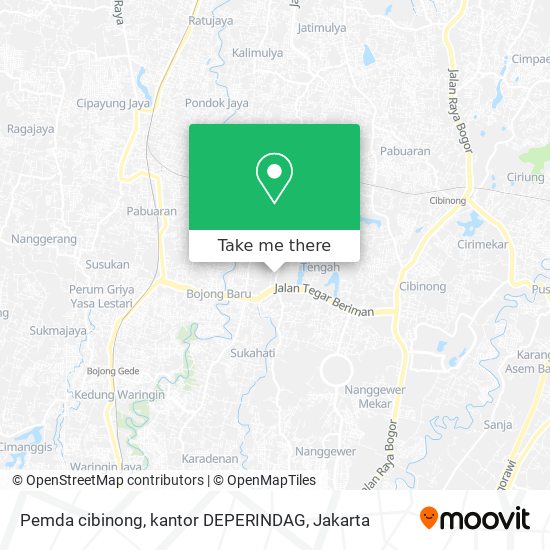 Pemda cibinong, kantor DEPERINDAG map