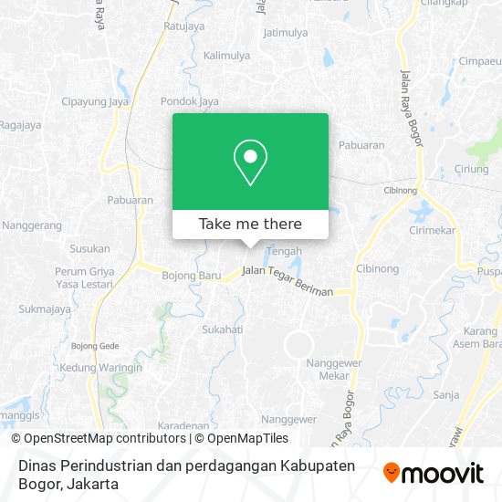 Dinas Perindustrian dan perdagangan Kabupaten Bogor map