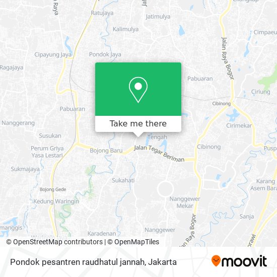 Pondok pesantren raudhatul jannah map