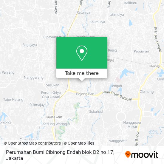 Perumahan Bumi Cibinong Endah blok D2 no 17 map