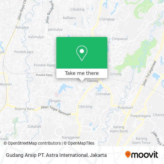 Gudang Arsip PT. Astra International map