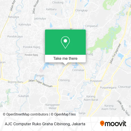 AJC Computer Ruko Graha Cibinong map