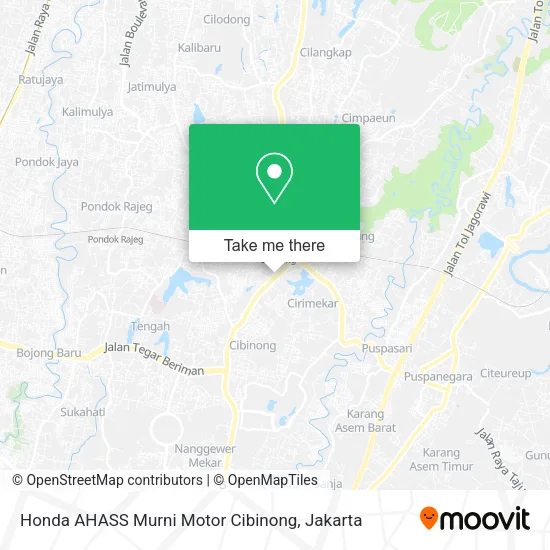 Honda AHASS Murni Motor Cibinong map