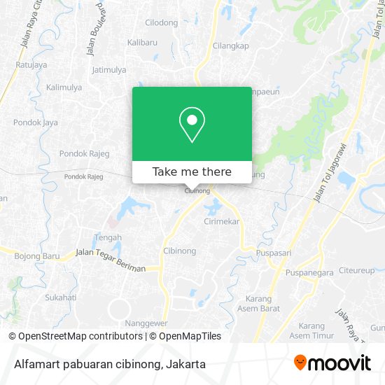 Alfamart pabuaran cibinong map