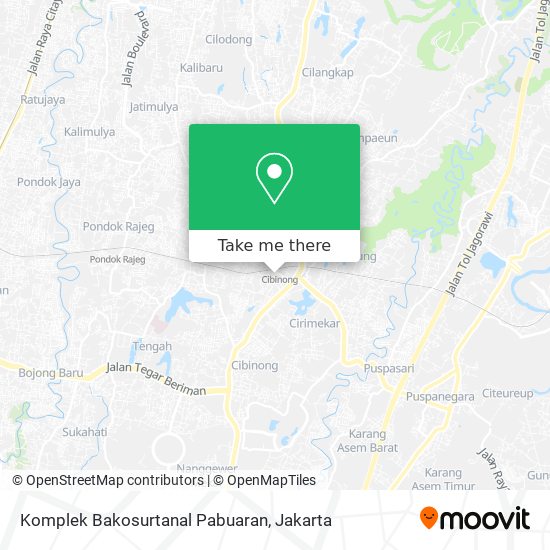 Komplek Bakosurtanal Pabuaran map