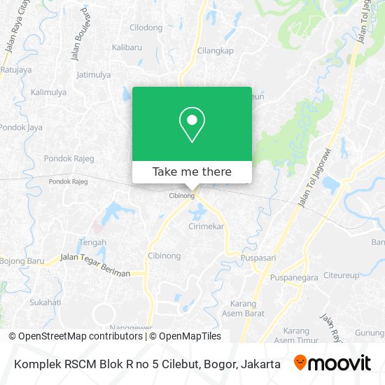 Komplek RSCM Blok R no  5 Cilebut, Bogor map