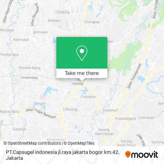 PT.Capsugel indonesia jl.raya jakarta  bogor km.42 map