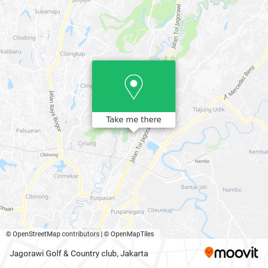 Jagorawi Golf & Country club map