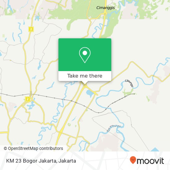 KM 23 Bogor Jakarta map