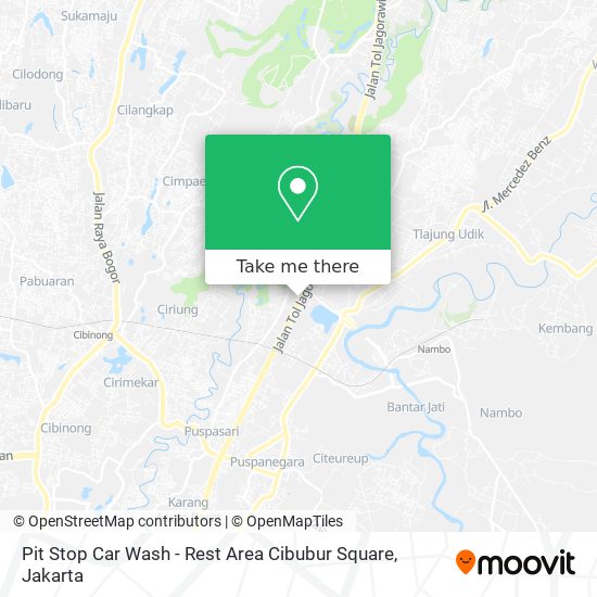 Pit Stop Car Wash - Rest Area Cibubur Square map