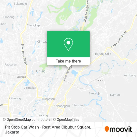 Pit Stop Car Wash - Rest Area Cibubur Square map