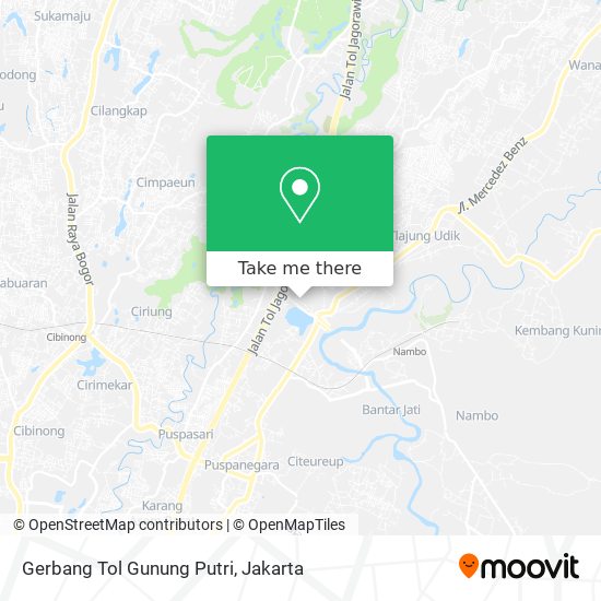 Gerbang Tol Gunung Putri map