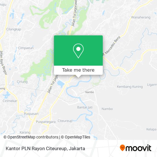 Kantor PLN Rayon Citeureup map