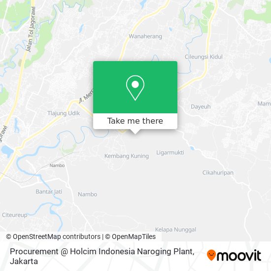 Procurement @ Holcim Indonesia Naroging Plant map