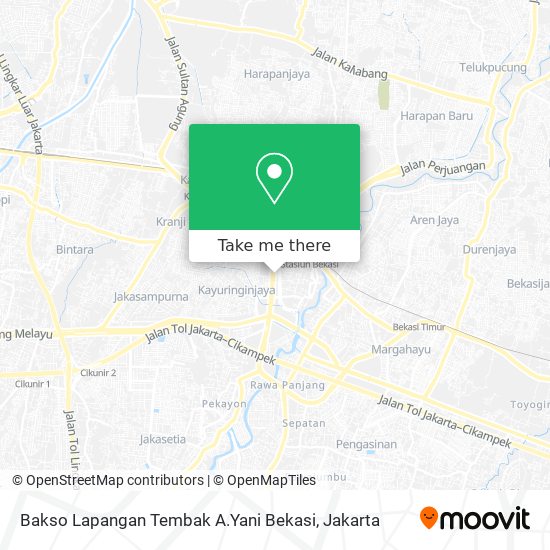 Bakso Lapangan Tembak A.Yani Bekasi map