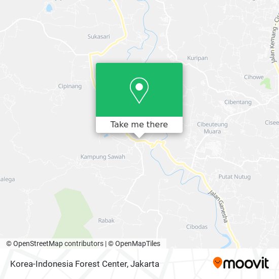 Korea-Indonesia Forest Center map