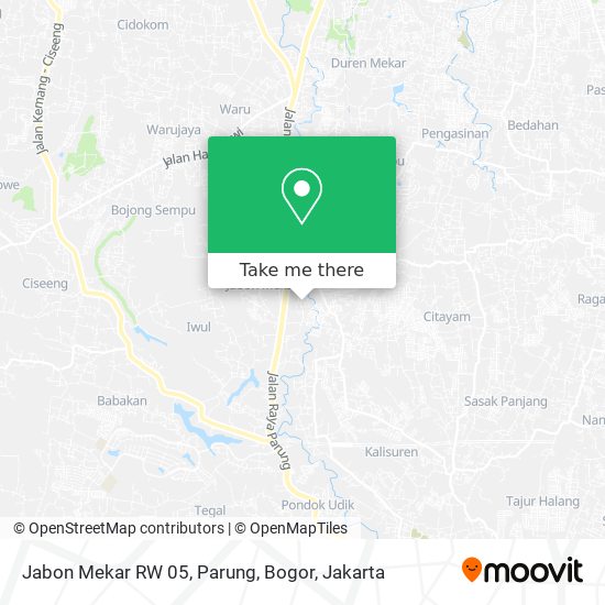 Jabon Mekar RW 05, Parung, Bogor map