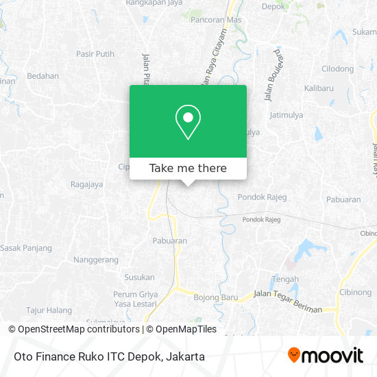 Oto Finance Ruko ITC Depok map