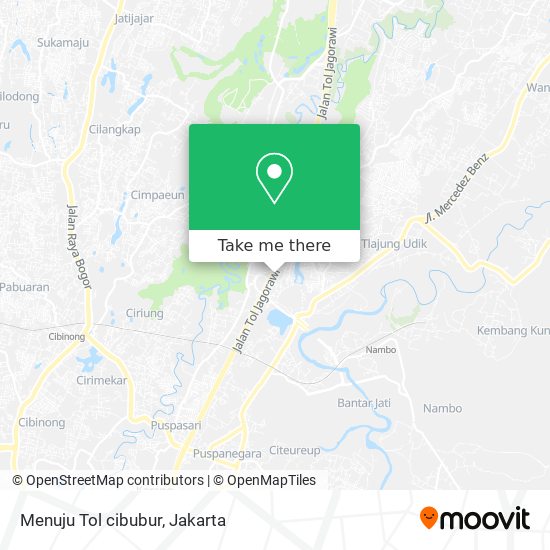 Menuju Tol cibubur map