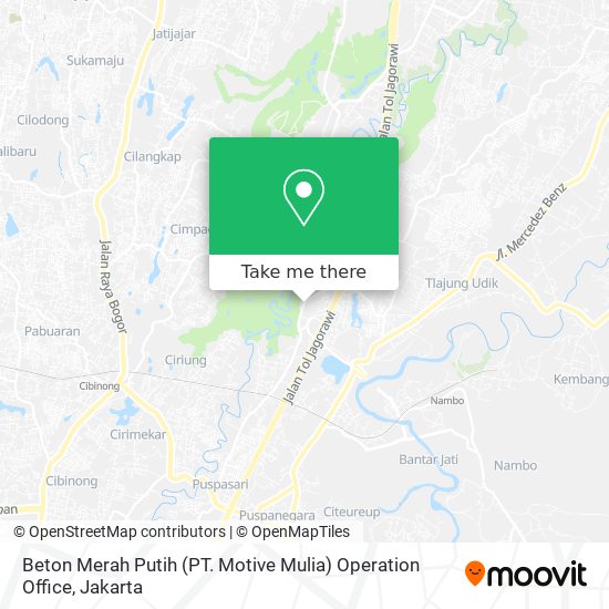 Beton Merah Putih (PT. Motive Mulia) Operation Office map