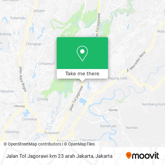 Jalan Tol Jagorawi km 23 arah Jakarta map