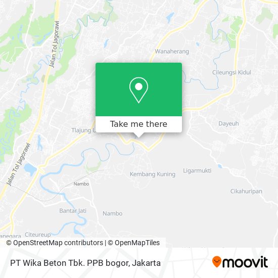 PT Wika Beton Tbk. PPB bogor map