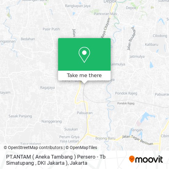 PT.ANTAM ( Aneka Tambang ) Persero - Tb Simatupang , DKI Jakarta ) map