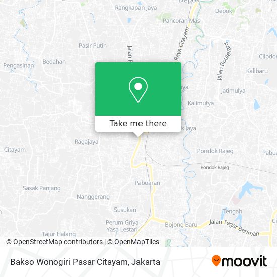Bakso Wonogiri Pasar Citayam map