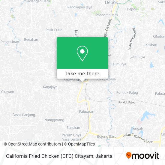 California Fried Chicken (CFC) Citayam map