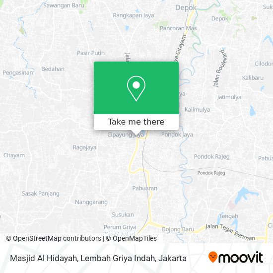 Masjid Al Hidayah, Lembah Griya Indah map