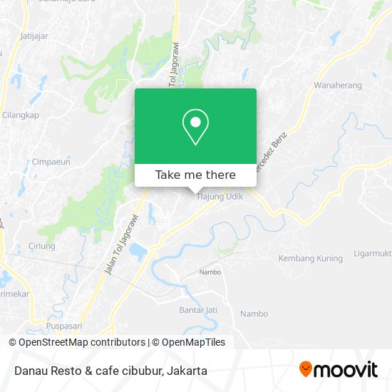Danau Resto & cafe cibubur map