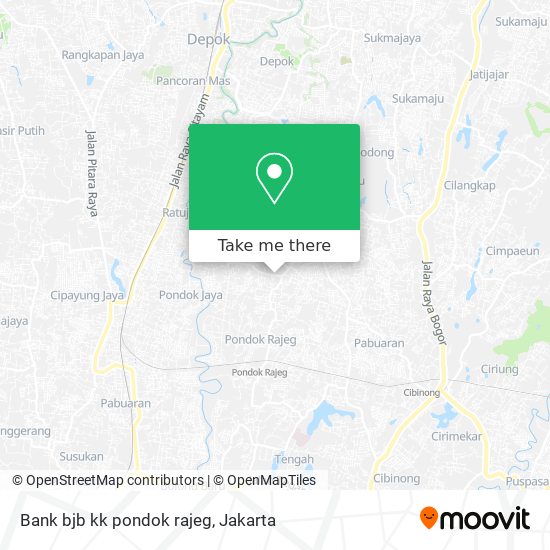 Bank bjb kk pondok rajeg map