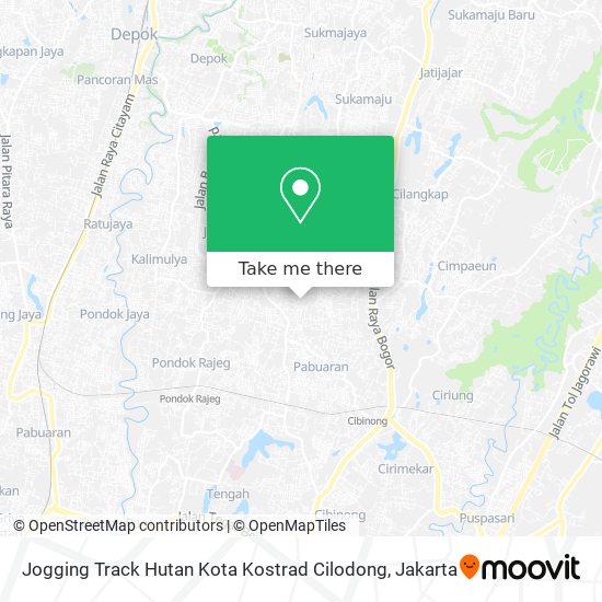 Jogging Track Hutan Kota Kostrad Cilodong map