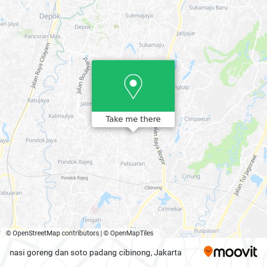 nasi goreng dan soto padang cibinong map