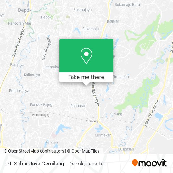 Pt. Subur Jaya Gemilang - Depok map