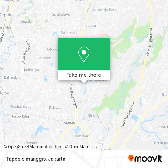 Tapos cimanggis map