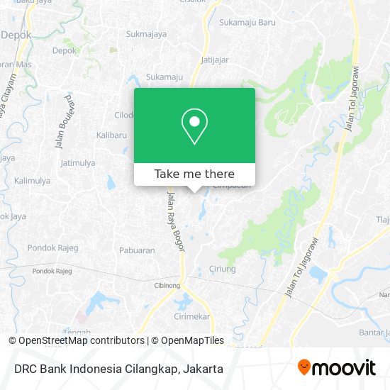 DRC Bank Indonesia Cilangkap map