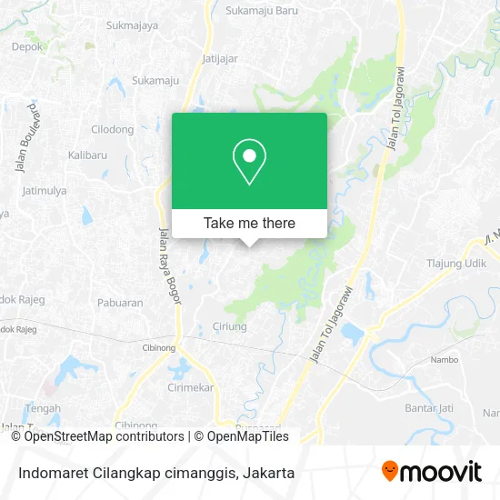 Indomaret Cilangkap cimanggis map