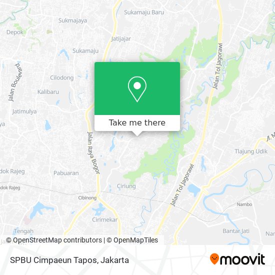 SPBU Cimpaeun Tapos map