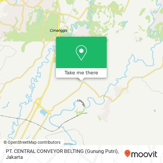 PT. CENTRAL CONVEYOR BELTING (Gunung Putri) map