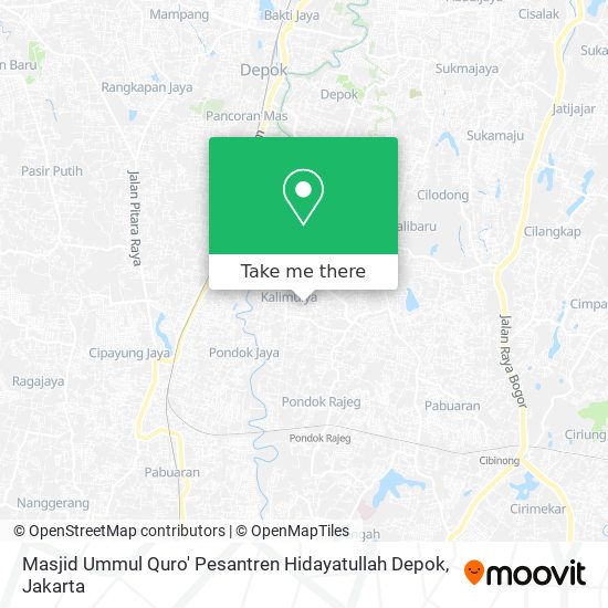 Masjid Ummul Quro' Pesantren Hidayatullah Depok map