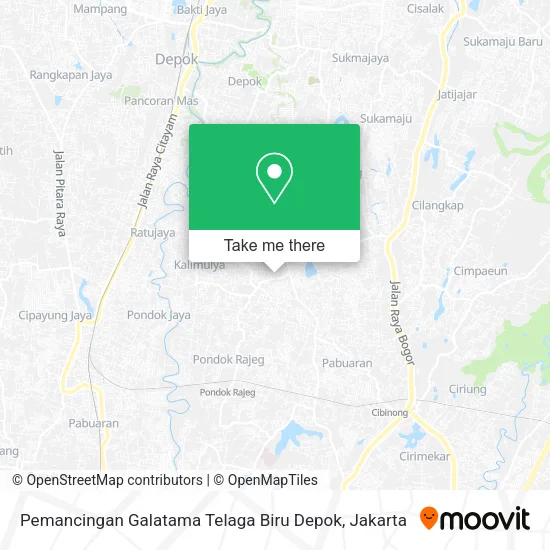 Pemancingan Galatama Telaga Biru Depok map