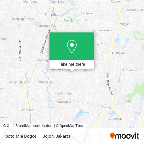 Soto Mie Bogor H. Jojon map