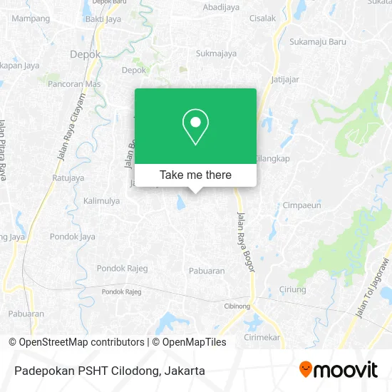 Padepokan PSHT Cilodong map