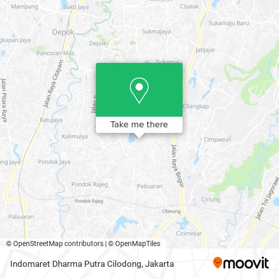 Indomaret Dharma Putra Cilodong map