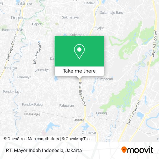 P.T. Mayer Indah Indonesia map
