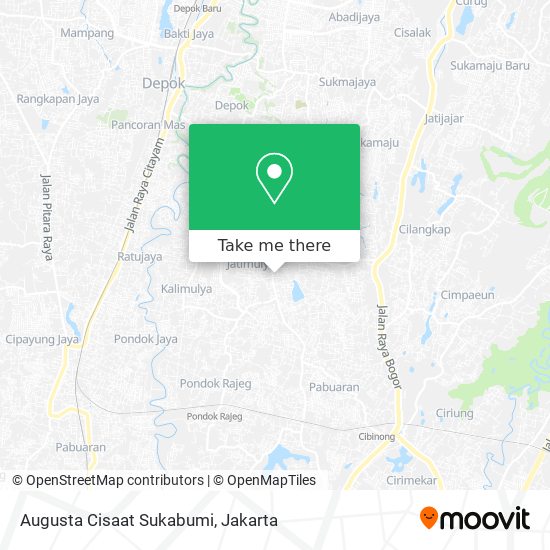 Augusta Cisaat Sukabumi map
