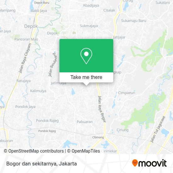 Bogor dan sekitarnya map